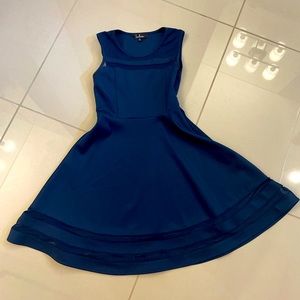 Mesh detail Lulu’s Skater Dress